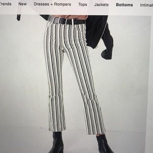 BDG high-rise cropped kick flare jean- stripe